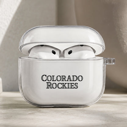 MLB Colorado Rockies Symbol Protective Apple AirPods Pro 3 Clear Case | Shockproof Cover