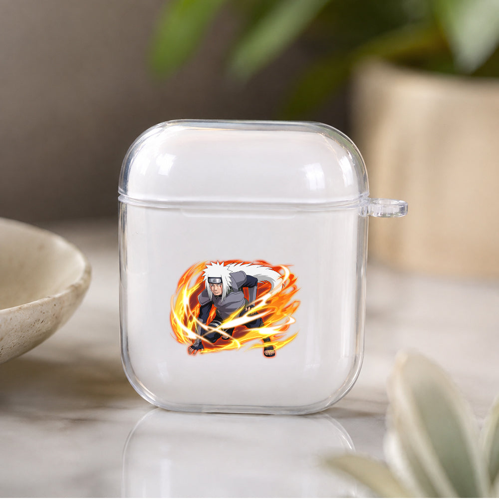 Young Jiraiya Protective Clear Case Cover For Apple Airpods | Soft Silicone AirPods 1 / 2 Case | Protective Cover