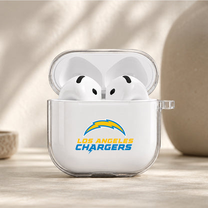 NFL Los Angeles Chargers Logo Protective Apple Airpods 4 Clear Case - Durable Clear Protection