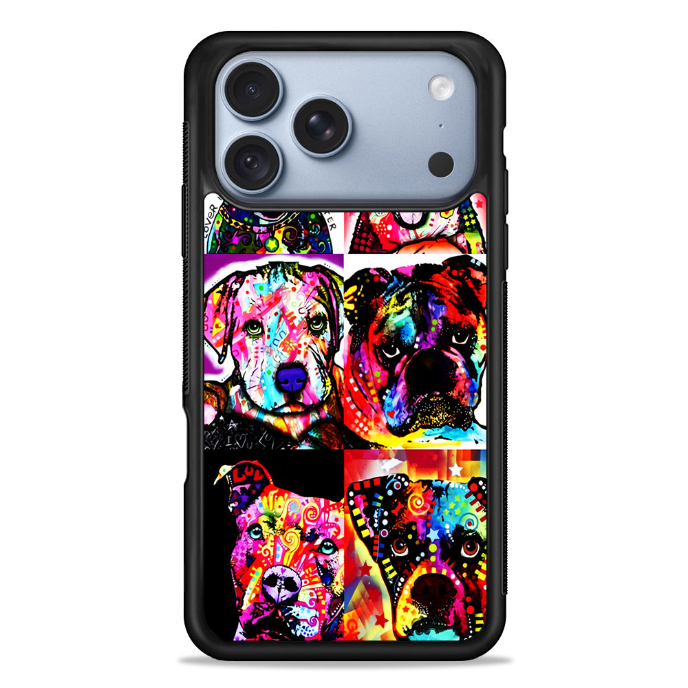 Dog Colorful Art Collage iPhone 18 Pro Case - iPhone 18 Pro Silicone Case