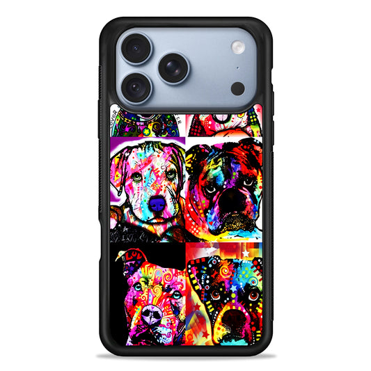 Dog Colorful Art Collage iPhone 18 Pro Case - iPhone 18 Pro Silicone Case
