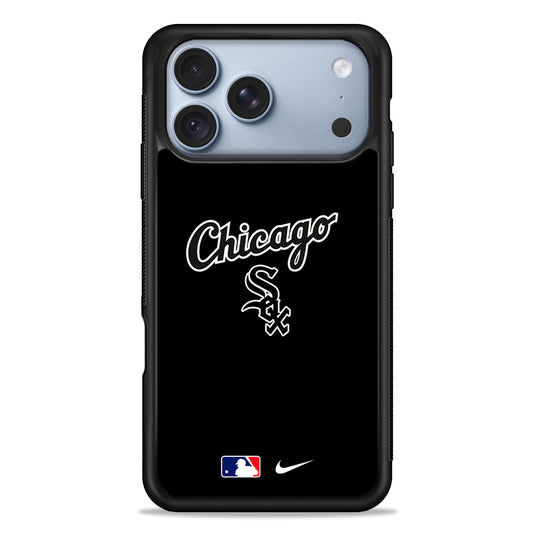 MLB Chicago White Sox Black Nike iPhone 18 Pro Case - iPhone 18 Pro Silicone Case