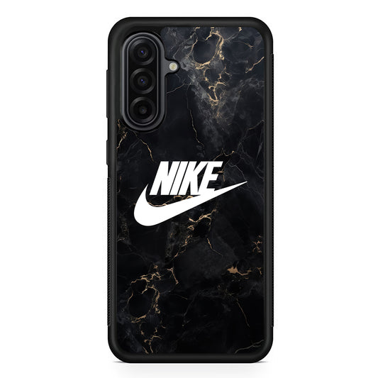 Nike Logo Black Stone Marble Samsung Galaxy A17 Case | Durable Rubber Samsung Galaxy A17 Phone Case
