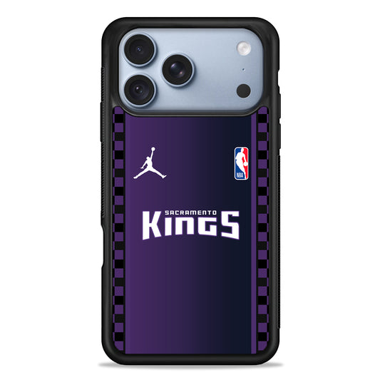 NBA Sacramento Kings Purple Jordan iPhone 18 Pro Case - iPhone 18 Pro Silicone Case