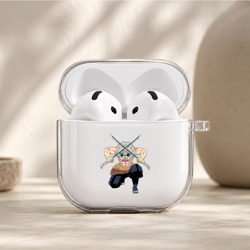 Demon Slayer Inosuke Hashibira Protective Apple Airpods 4 Clear Case - Durable Clear Protection