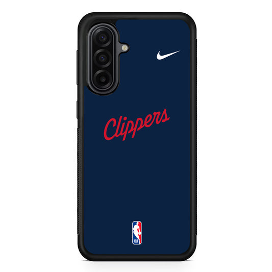 NBA LA Clippers Navy Nike Samsung Galaxy A17 Case | Durable Rubber Samsung Galaxy A17 Phone Case