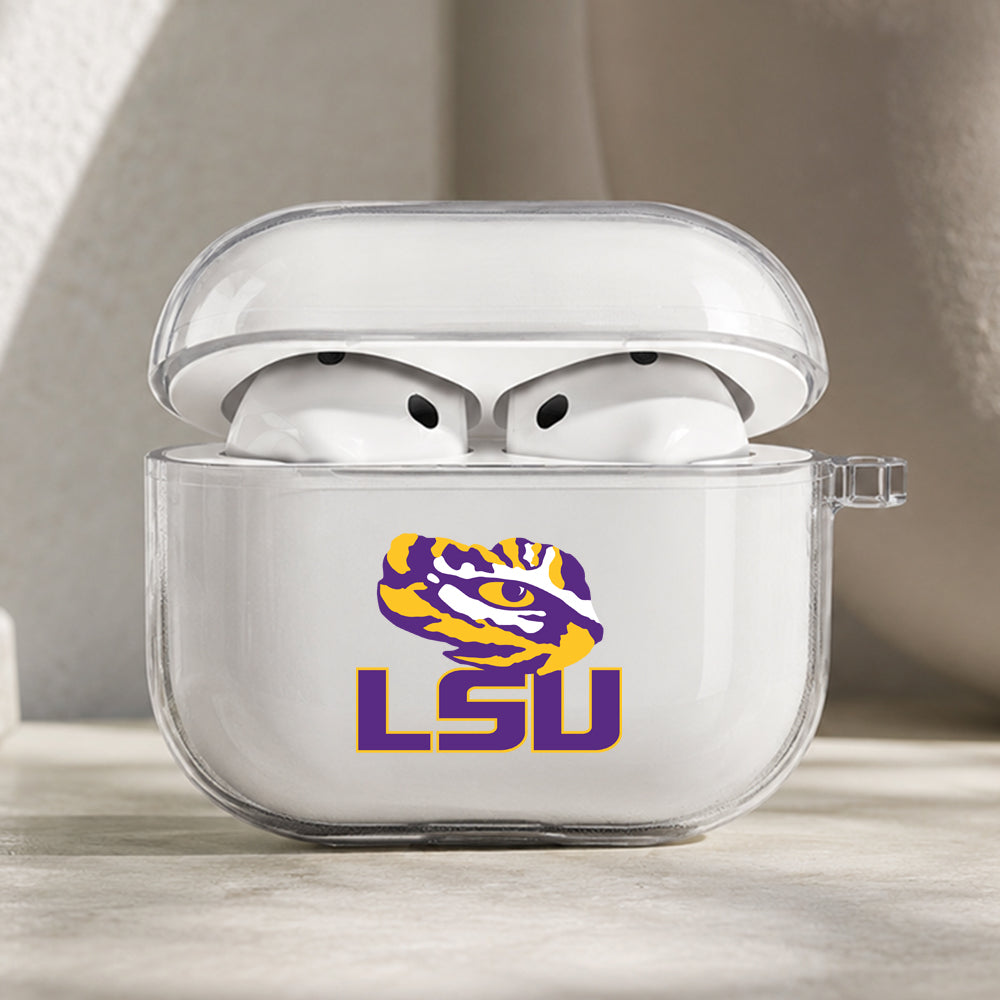 LSU Tigers Purple Gold Pride Protective Apple AirPods Pro 3 Clear Case | Shockproof Cover