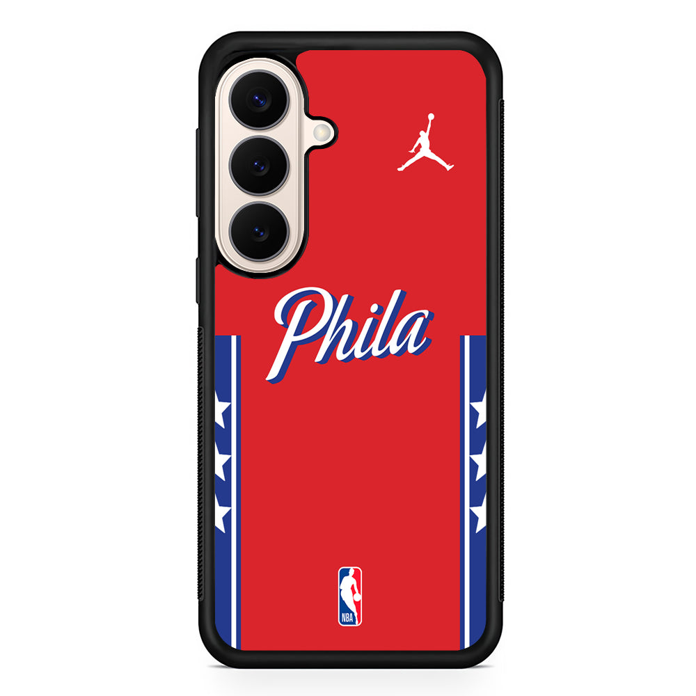 NBA Philadelphia 76ers Red Jordan Samsung Galaxy S26 Case – Slim Protective Phone Cover