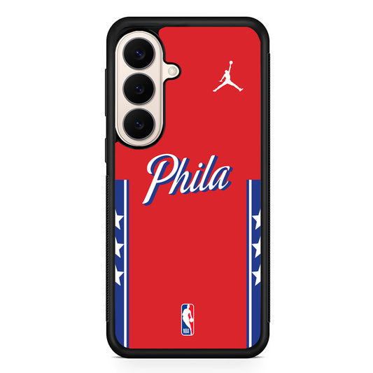 NBA Philadelphia 76ers Red Jordan Samsung Galaxy S26 Case – Slim Protective Phone Cover