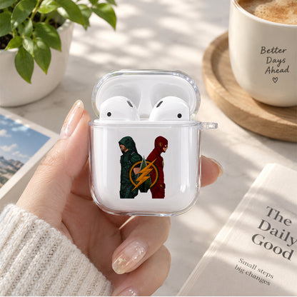 Arrow and The Flash Protective Clear Case Cover For Apple Airpods | Soft Silicone AirPods 1 / 2 Case | Protective Cover