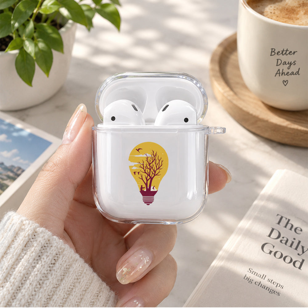 Evening Lights Protective Clear Case Cover For Apple Airpods | Soft Silicone AirPods 1 / 2 Case | Protective Cover