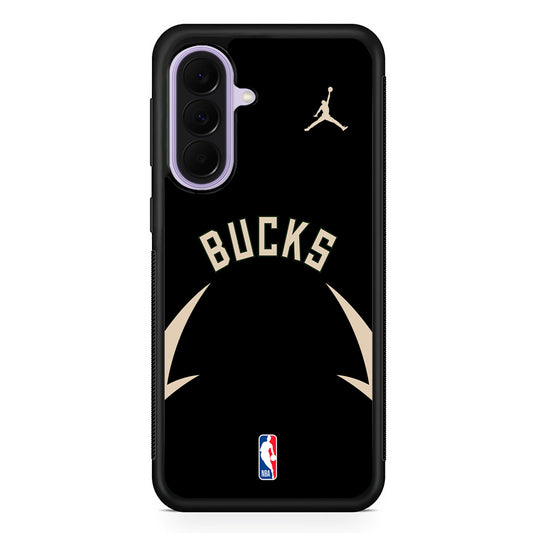 NBA Milwaukee Bucks Black Jordan Samsung Galaxy A37 Case | Samsung Galaxy A37 Rubber Protective Case