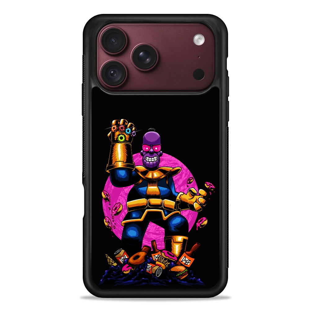 Simpson Homer Thanos iPhone 18 Pro Max Case – Slim Silicone Protective Cover