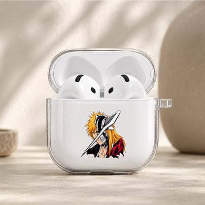 Ichigo Kurosaki Hollow Mask Protective Apple Airpods 4 Clear Case - Durable Clear Protection