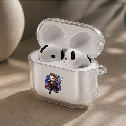 Thor Chibi Version Protective Apple Airpods 4 Clear Case - Durable Clear Protection
