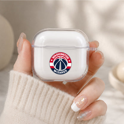 NBA Washington Wizards Logo Protective Apple Airpods 4 Clear Case - Durable Clear Protection