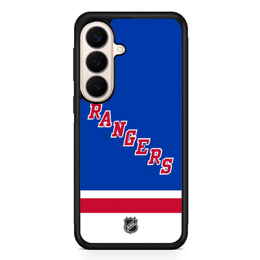 NHL New York Rangers Blue Samsung Galaxy S26 Case | Durable Protective Rubber Cover