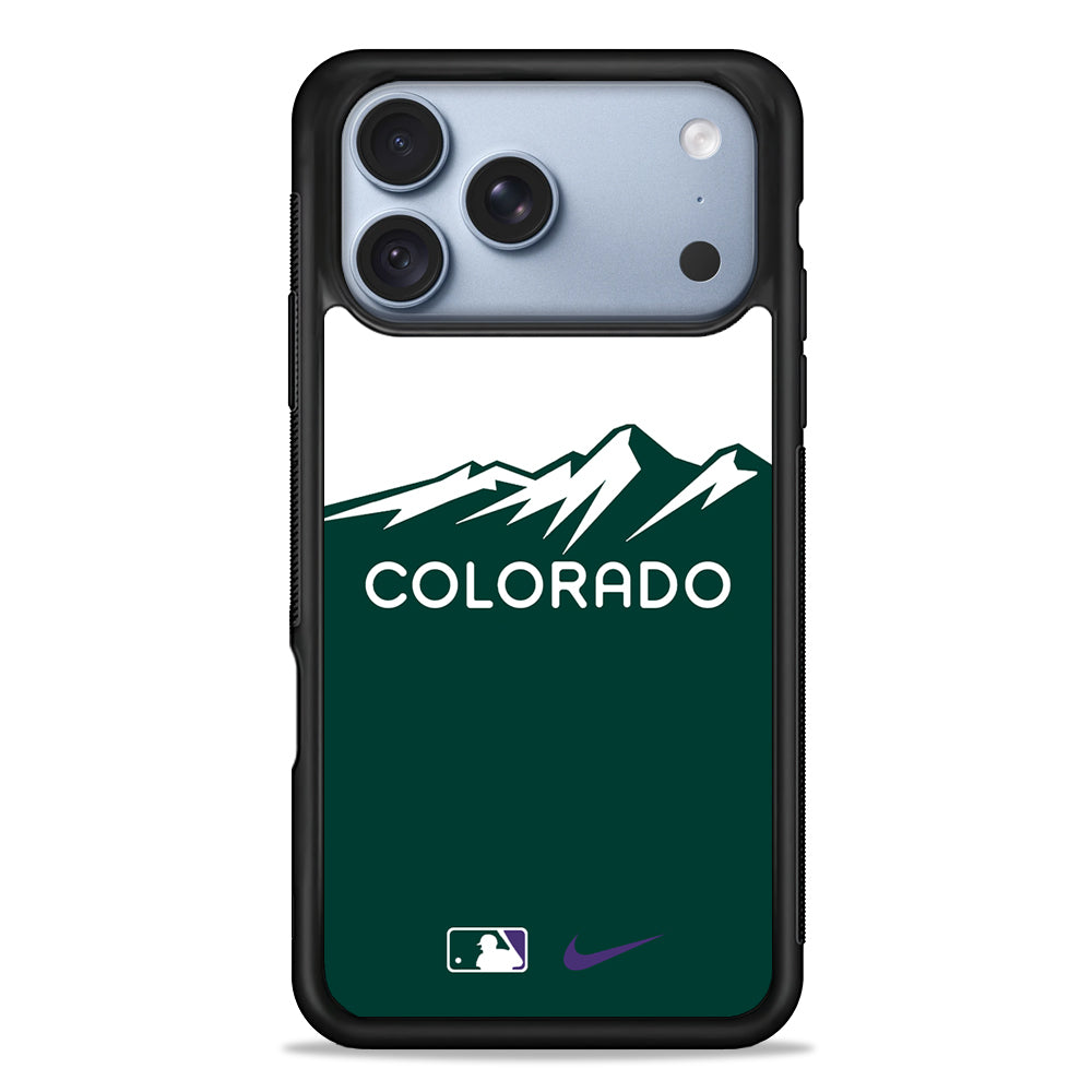 MLB Colorado Rockies Green Nike iPhone 18 Pro Case - iPhone 18 Pro Silicone Case