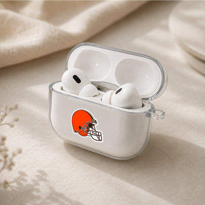 NFL Cleveland Browns Symbol Protective Apple AirPods Pro 3 Clear Case | Shockproof Cover