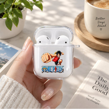 One Piece Monkey D Luffy Protective Clear Case Cover For Apple Airpods | Soft Silicone AirPods 1 / 2 Case | Protective Cover