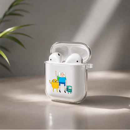 Jake, Finn, and Beemo Adventure Time Protective Clear Case Cover For Apple Airpods | Soft Silicone AirPods 1 / 2 Case | Protective Cover