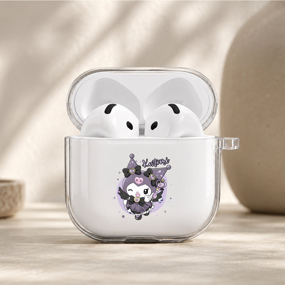 Kuromi The Cute Witch Protective Apple Airpods 4 Clear Case - Durable Clear Protection