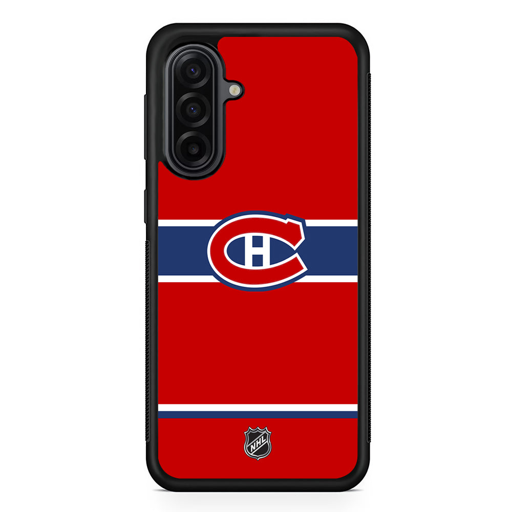 NHL Montréal Canadiens Red Samsung Galaxy A17 Case | Durable Rubber Samsung Galaxy A17 Phone Case