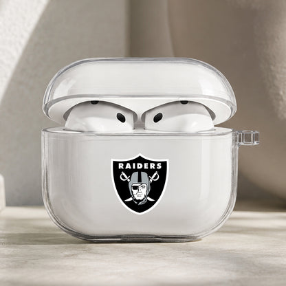 NFL Las Vegas Raiders Symbol Protective Apple AirPods Pro 3 Clear Case | Shockproof Cover