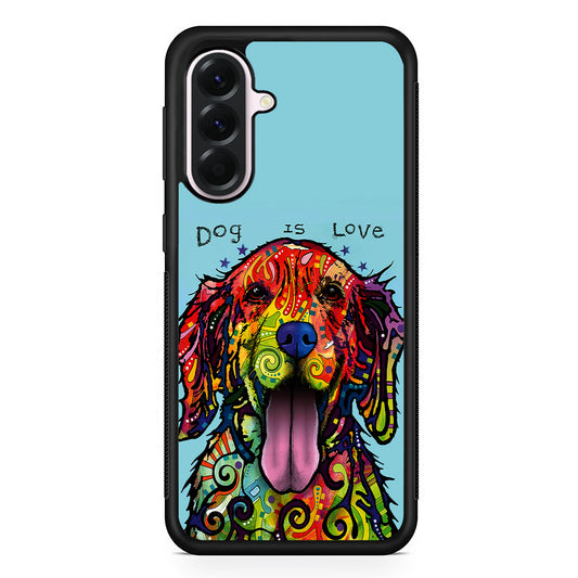 Dog is Love Painting Art Samsung Galaxy A56 Case | Samsung Galaxy A56 Protective Rubber Case