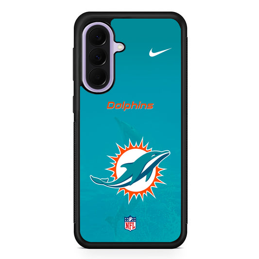 NFL Miami Dolphins Nike Logo Samsung Galaxy A37 Case | Samsung Galaxy A37 Rubber Protective Case