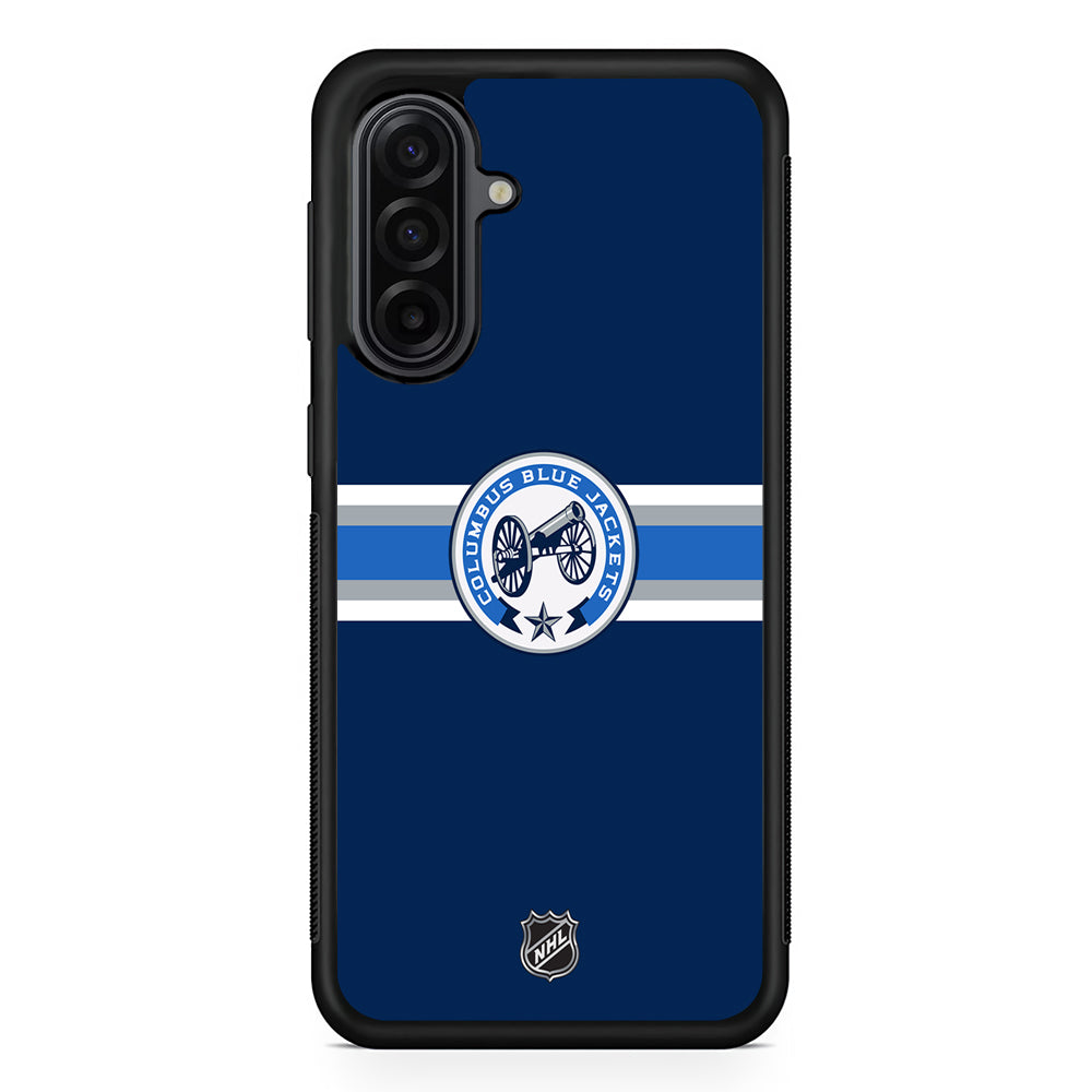 NHL Columbus Blue Jackets Navy Samsung Galaxy A17 Case | Durable Rubber Samsung Galaxy A17 Phone Case