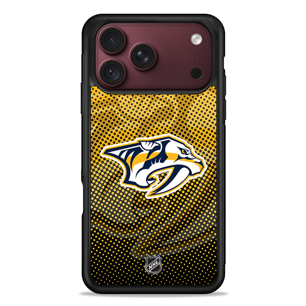 NHL Nashville Predators Dots Pattern iPhone 18 Pro Max Case – Slim Silicone Protective Cover