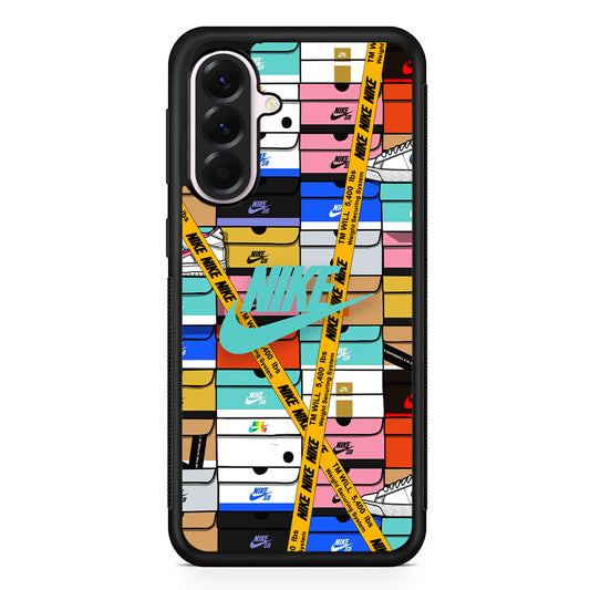 Nike Box Shoes Collage Samsung Galaxy A56 Case | Samsung Galaxy A56 Protective Rubber Case