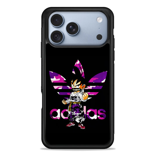Adidas Purple Camo Son Goku iPhone 18 Pro Case - iPhone 18 Pro Silicone Case