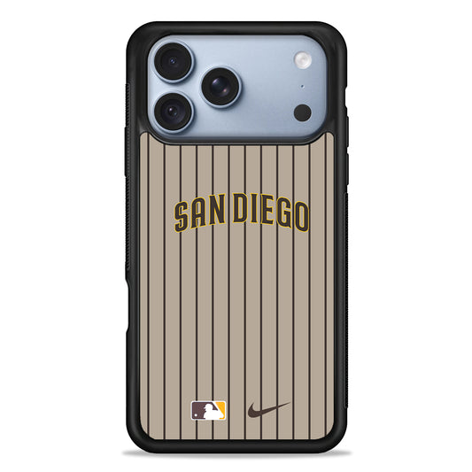 MLB San Diego Padres Brown Nike iPhone 18 Pro Case - iPhone 18 Pro Silicone Case