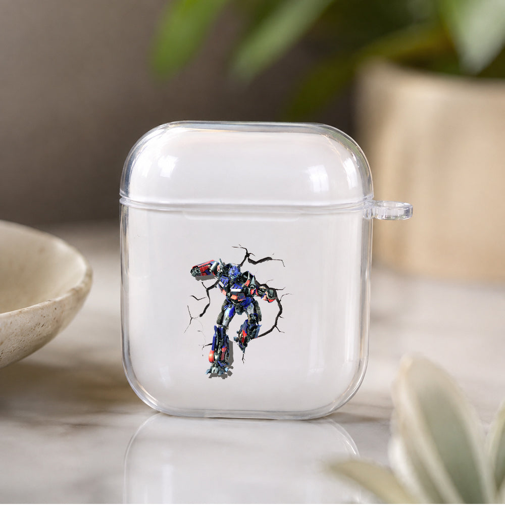 Optimus Prime Transformer Protective Clear Case Cover For Apple Airpods | Soft Silicone AirPods 1 / 2 Case | Protective Cover