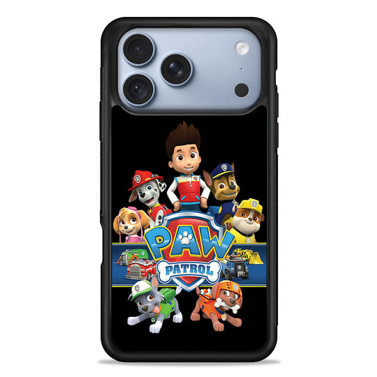 Paw Patrol Black iPhone 18 Pro Case - iPhone 18 Pro Silicone Case