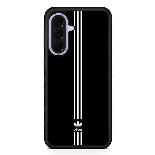 Adidas Black Three Lines Samsung Galaxy A37 Case | Samsung Galaxy A37 Rubber Protective Case