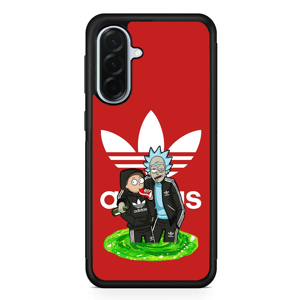 Adidas Rick and Morty Portal Samsung Galaxy A36 Case | Durable Samsung Galaxy A36 Protective Case