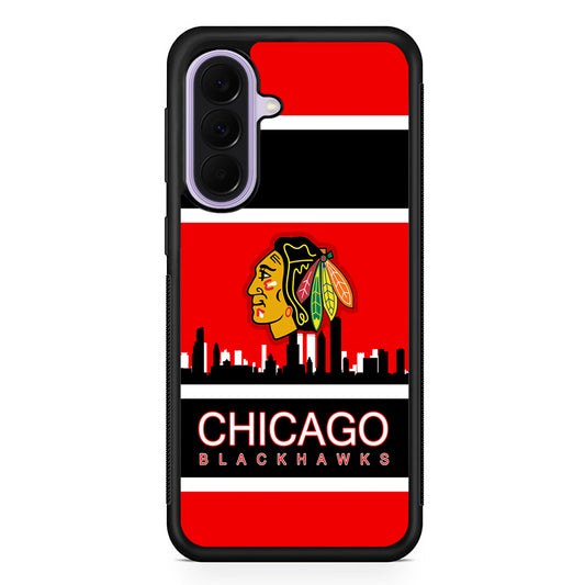 NHL Chicago Blackhawks Team Samsung Galaxy A37 Case | Samsung Galaxy A37 Rubber Protective Case