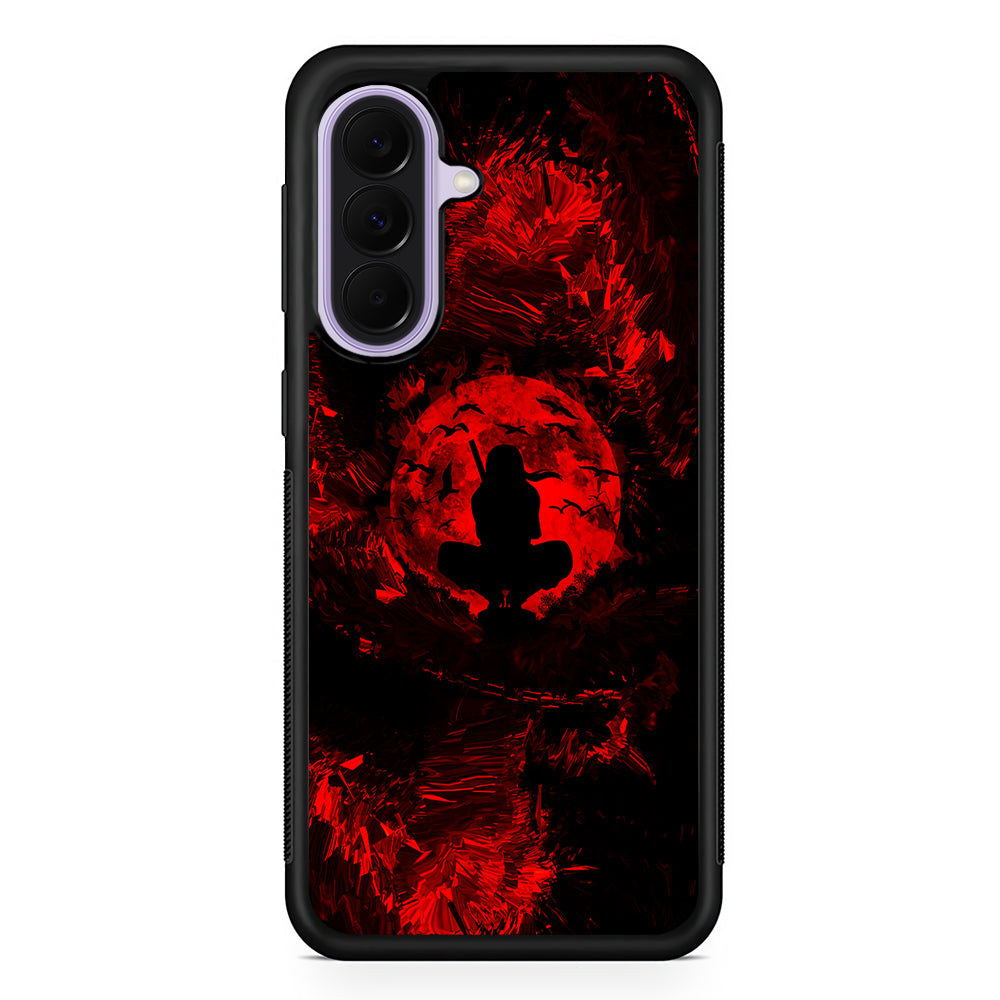 Uchiha Itachi Silhouette Samsung Galaxy A37 Case | Samsung Galaxy A37 Rubber Protective Case
