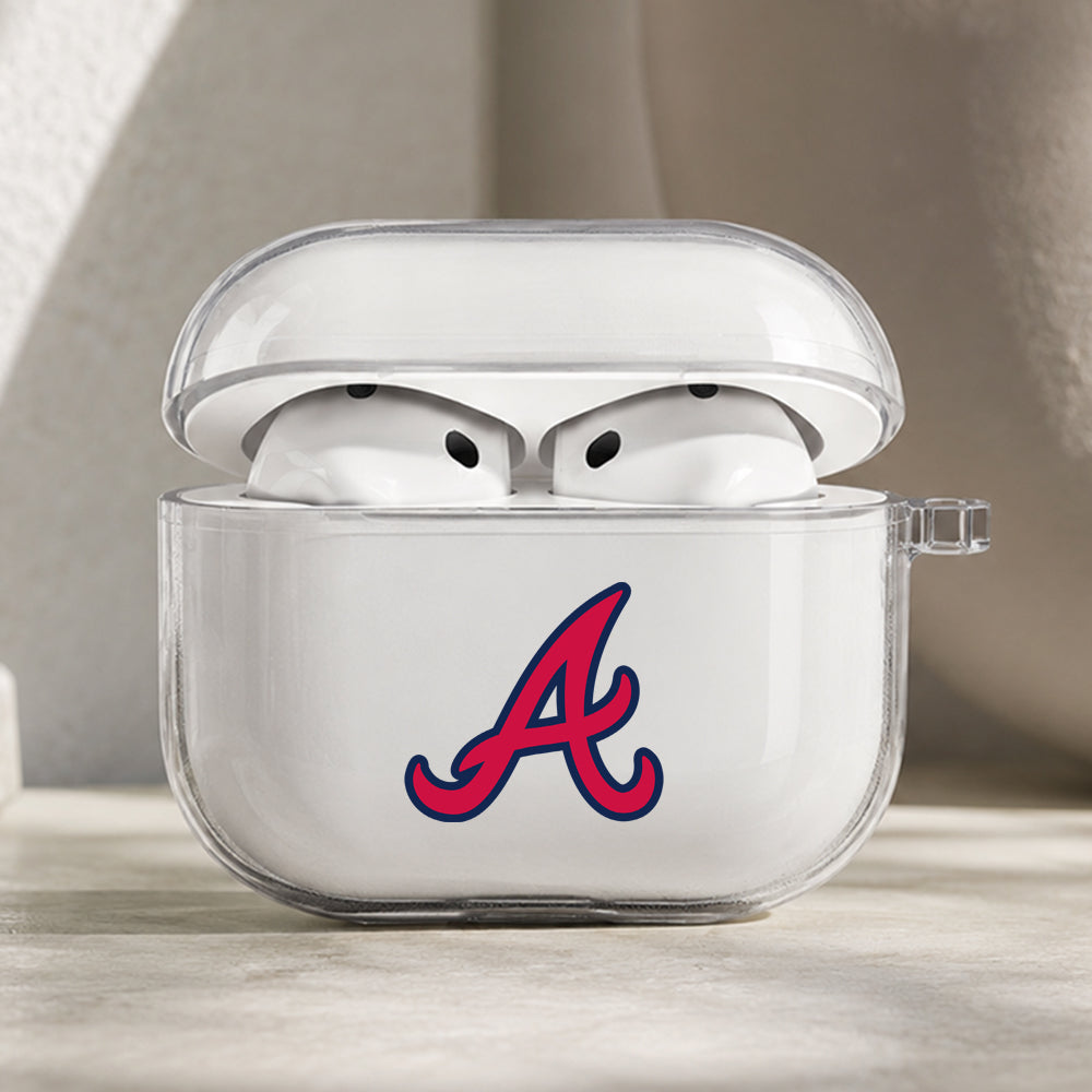 MLB Atlanta Braves Symbol Protective Apple AirPods Pro 3 Clear Case | Shockproof Cover