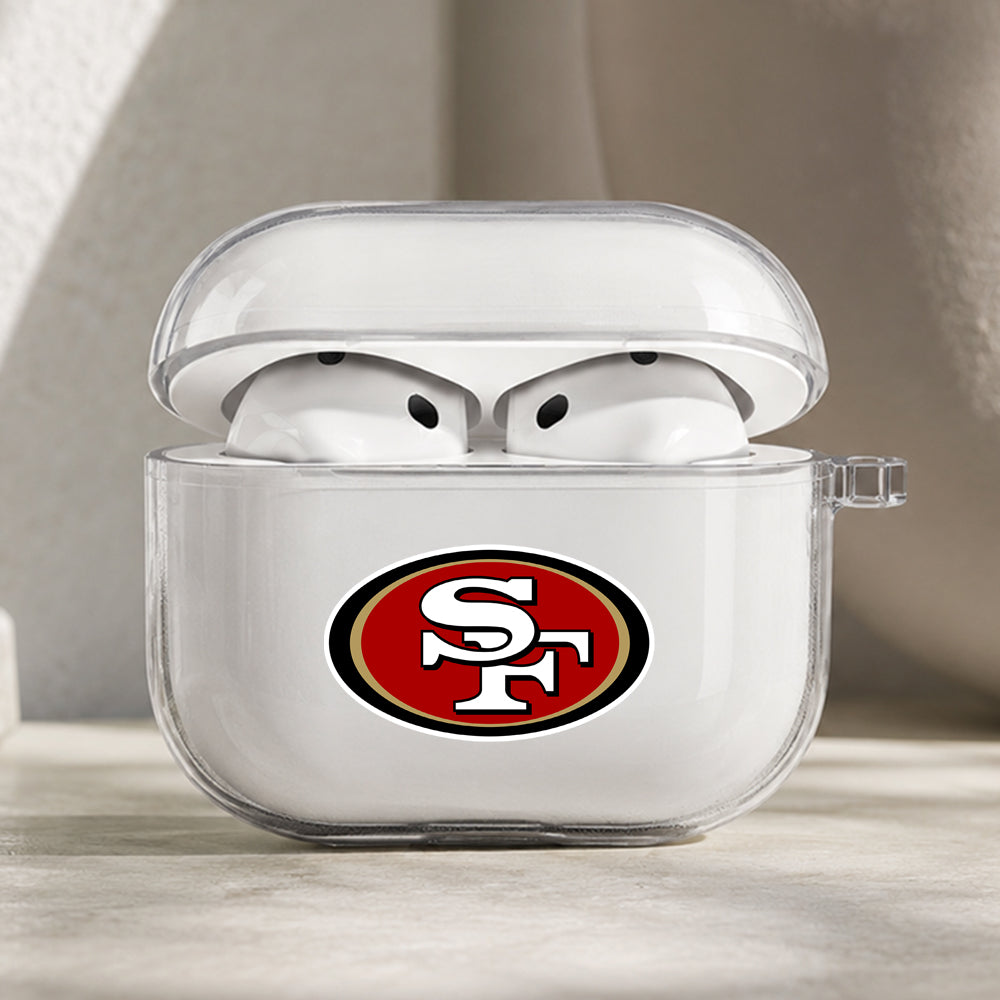 NFL San Francisco 49ers Symbol Protective Apple AirPods Pro 3 Clear Case | Shockproof Cover