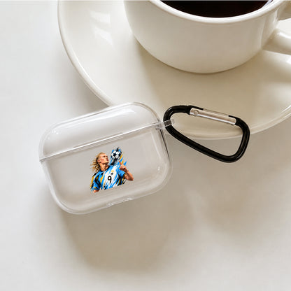 Erling Haaland Unstoppable Force Protective Apple AirPods Pro 3 Clear Case | Shockproof Cover