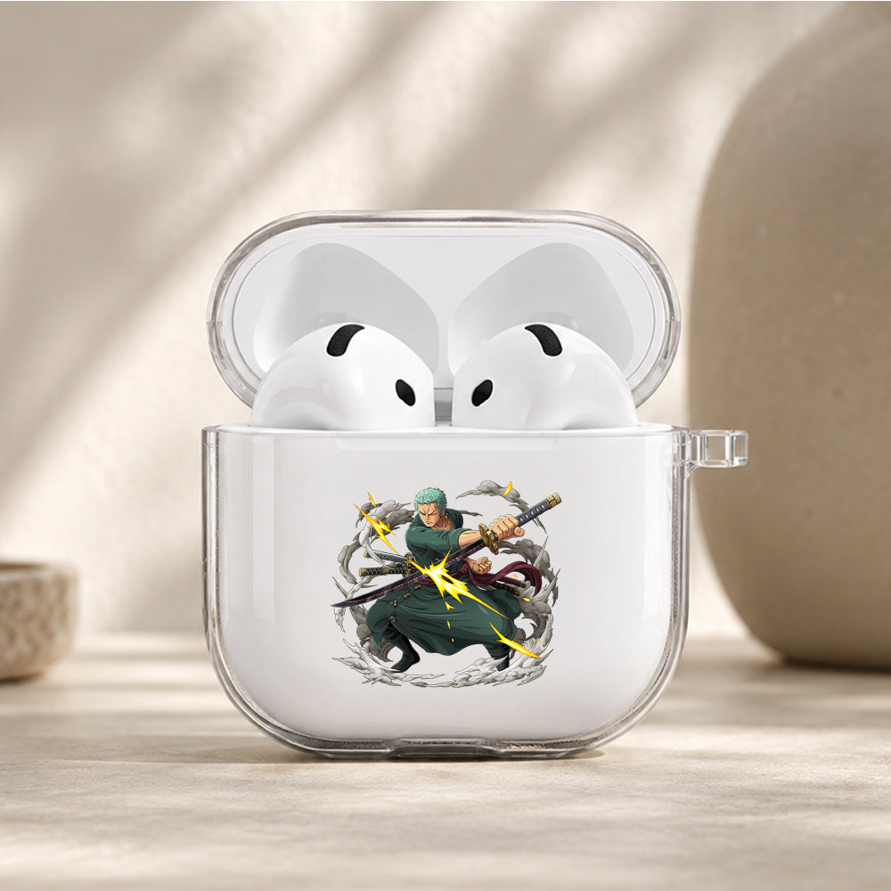 Roronoa Zoro Three Sword Protective Apple Airpods 4 Clear Case - Durable Clear Protection