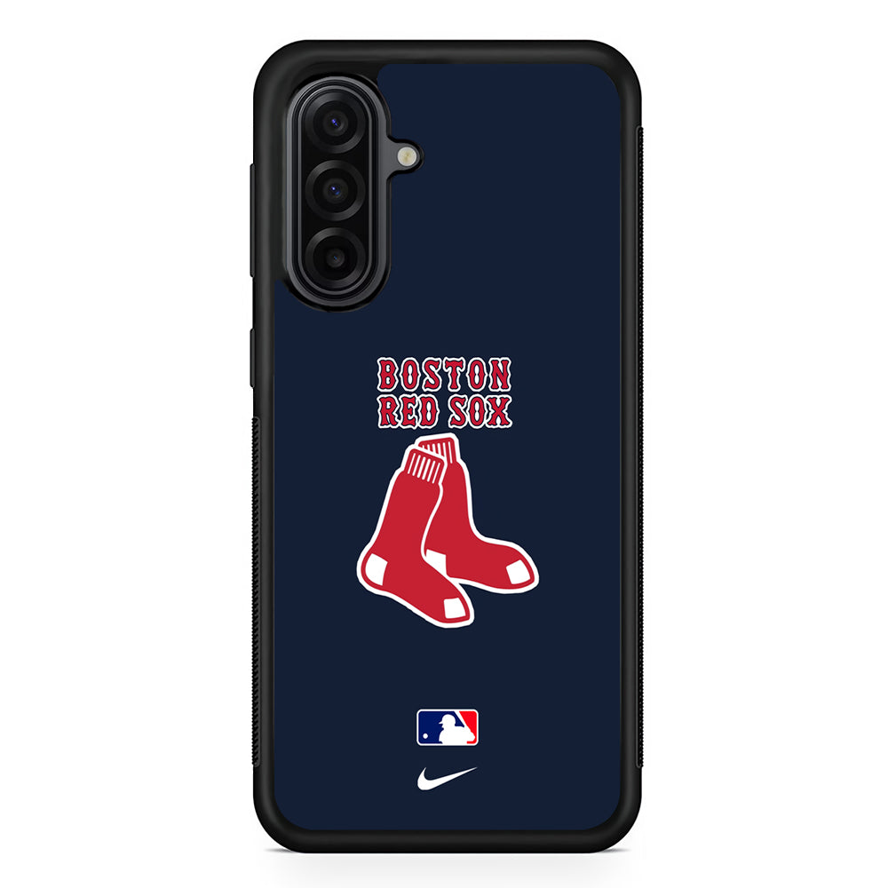 MLB Boston Red Sox Navy Nike Samsung Galaxy A17 Case | Durable Rubber Samsung Galaxy A17 Phone Case