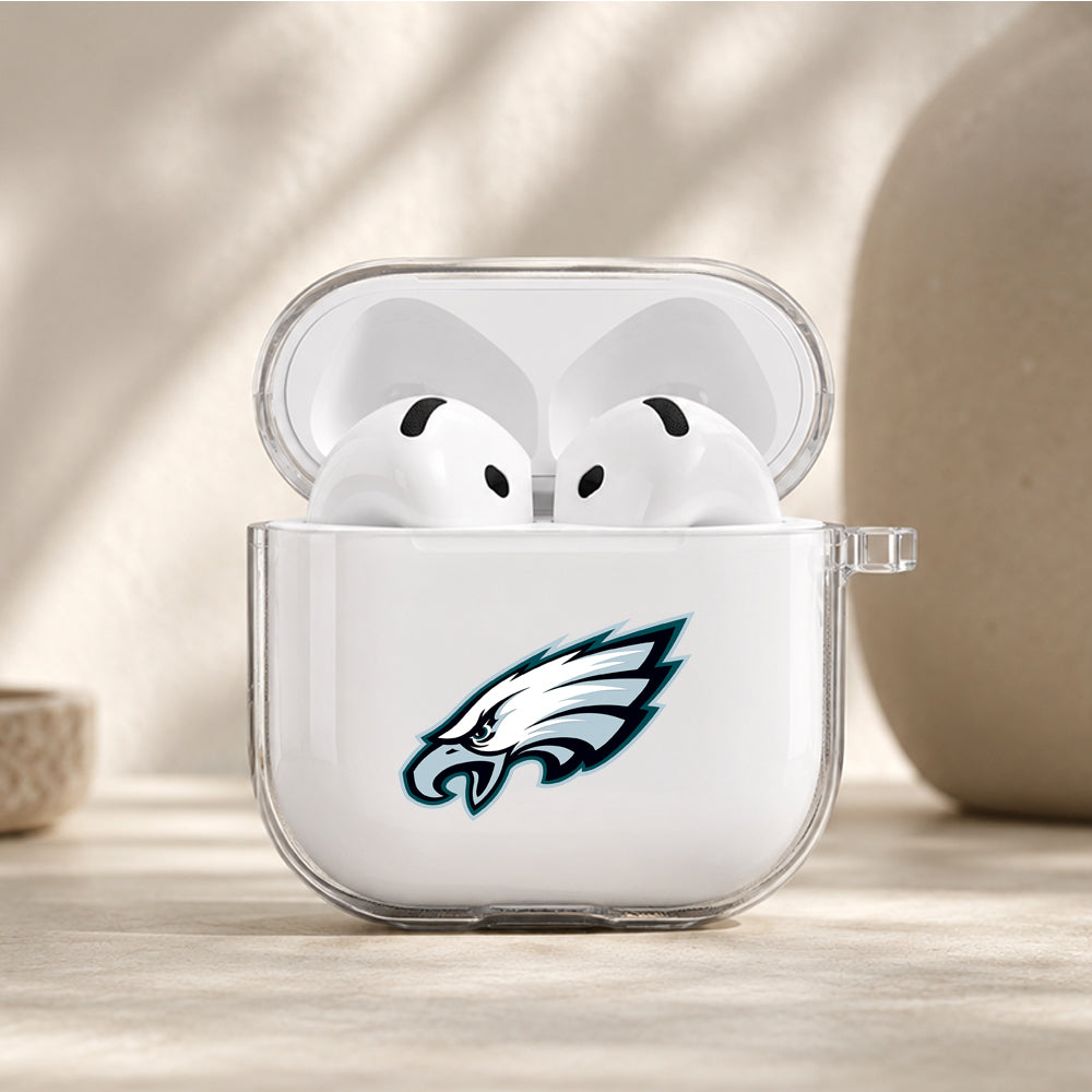 NFL Philadelphia Eagles Logo Protective Apple Airpods 4 Clear Case - Durable Clear Protection