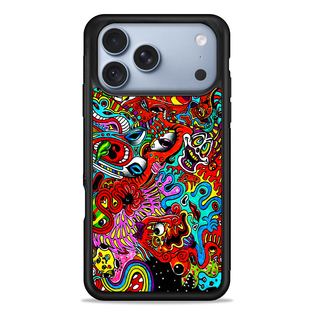Trippy Aesthetic Colorful iPhone 18 Pro Case - iPhone 18 Pro Silicone Case