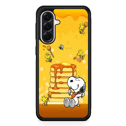 Snoopy Eats Honey Samsung Galaxy A56 Case | Samsung Galaxy A56 Protective Rubber Case