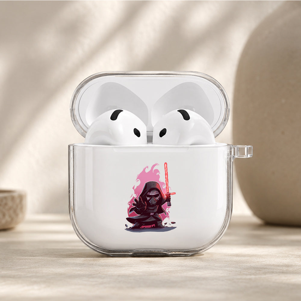 Kylo Ren Star Wars Chibi Protective Apple Airpods 4 Clear Case - Durable Clear Protection